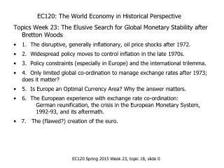 EC120: The World Economy in Historical Perspective