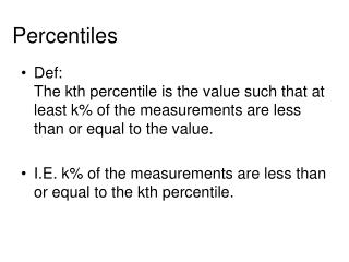 Percentiles