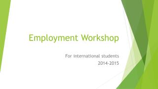 Employment Workshop