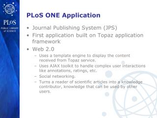 PLoS ONE Application