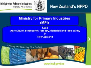 New Zealand’s NPPO