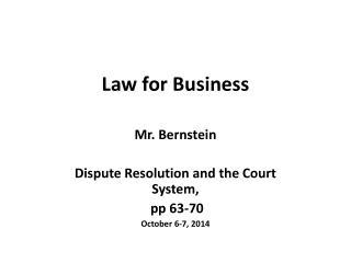 Law for Business