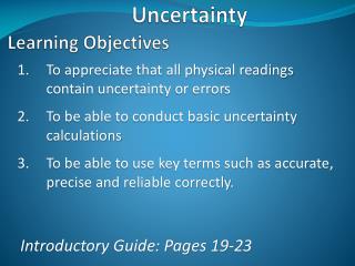 Uncertainty