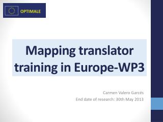 Mapping translator training in Europe-WP3