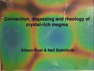 Alison Rust &amp; Neil Balmforth