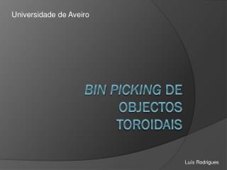 Bin picking de objectos toroidais