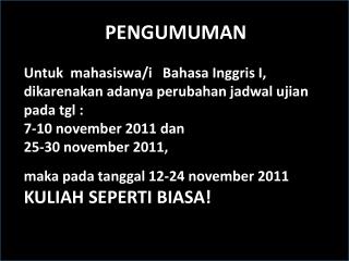 PENGUMUMAN