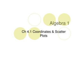 Algebra 1