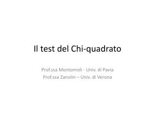 Il test del Chi-quadrato