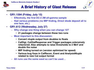 A Brief History of Glast Release