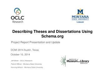 Describing Theses and Dissertations Using Schema