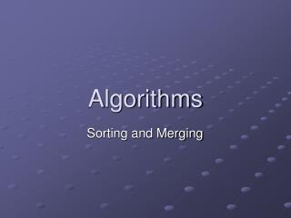 Algorithms