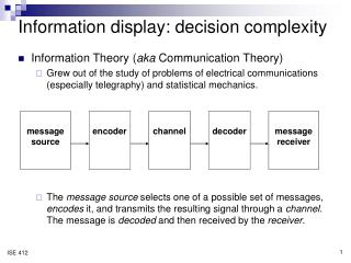 Information display: decision complexity