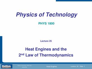 Physics of Technology PHYS 1800