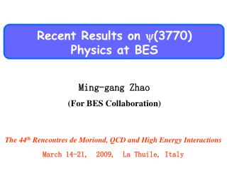 Recent Results on  (3770) Physics at BES