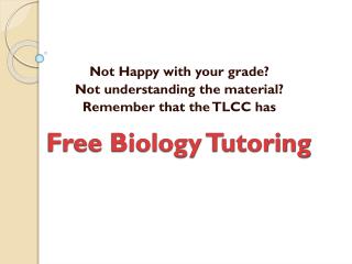 Free Biology Tutoring