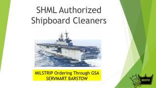 SHML Authorized Shipboard Cleaners