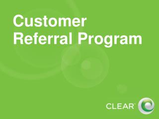 Customer Referral Program