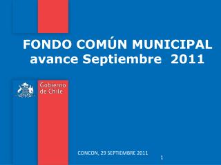 FONDO COMÚN MUNICIPAL avance Septiembre 2011