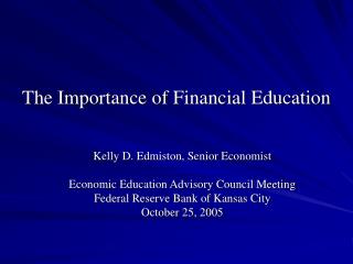 The Importance of Financial Education