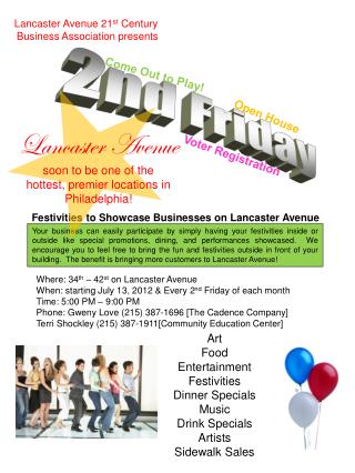 Lancaster Avenue 21 st Century Business Association presents