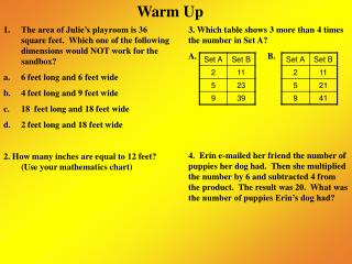 Warm Up