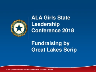 ALA Girls State Leadership Conference 2018 Fundraising by Great Lakes Scrip