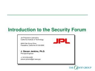Introduction to the Security Forum