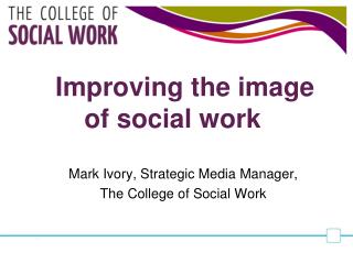 Improving the image of social work