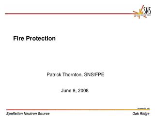 Fire Protection