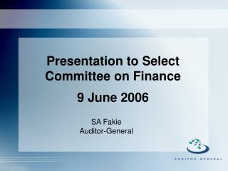 SA Fakie Auditor-General