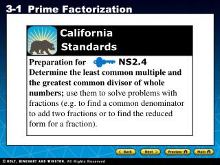 California 	 Standards