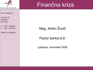 Finančna kriza