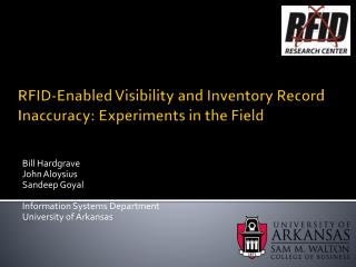 RFID-Enabled Visibility and Inventory Record Inaccuracy: Experiments in the Field