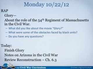 Monday 10/22/12