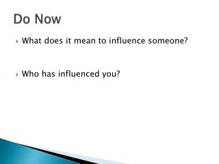 Do Now