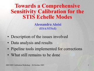 2005 HST Calibration Workshop – 26 October 2005