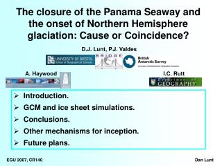Introduction. GCM and ice sheet simulations. Conclusions. Other mechanisms for inception.