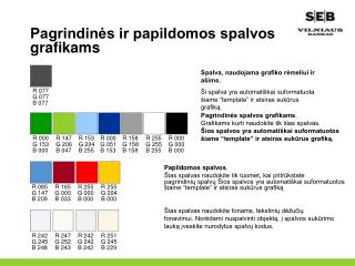 Pagrindinės ir papildomos spalvos grafikams