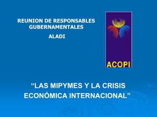 “LAS MIPYMES Y LA CRISIS ECONÓMICA INTERNACIONAL”