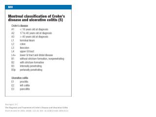 Baumgart, D C The Diagnosis and Treatment of Crohn's Disease and Ulcerative Colitis