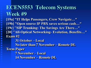 VoIP System with Gateways