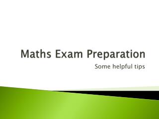 Maths Exam Preparation