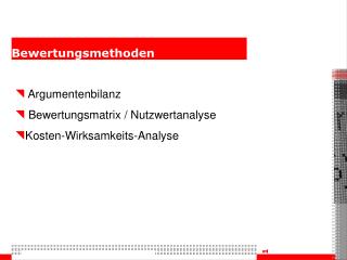 Bewertungsmethoden