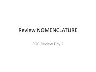 Review NOMENCLATURE