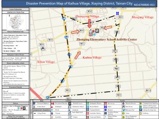 Disaster Prevention Map of Kaihua Village, Xiaying District, Tainan City