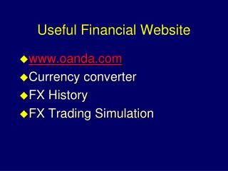 Useful Financial Website