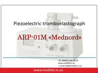 Piezoelectric tromboelastograph ARP-01M « Mednord »