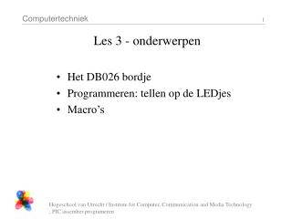 Les 3 - onderwerpen