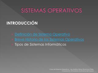 SISTEMAS OPERATIVOS